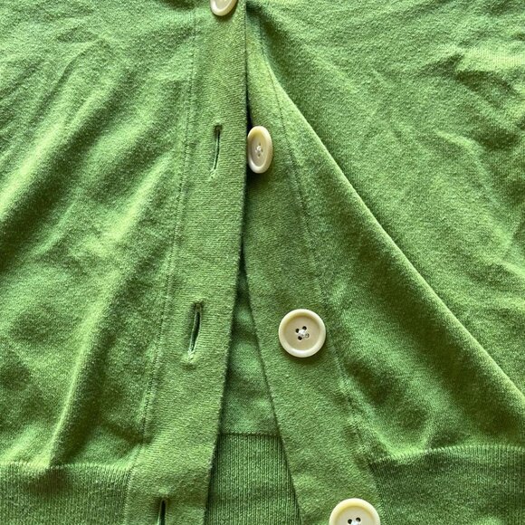 Y2K Boden Green Cardigan Womens 14 Cotton Blend Button Up Office Top - Picture 6 of 6